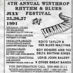 Winthrop Blues Festival Hand bill