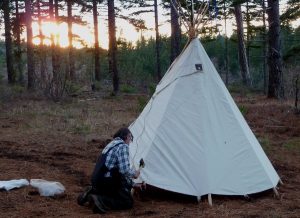 Setting up the tipi