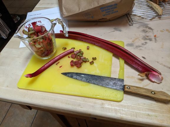 chopped rhubarb