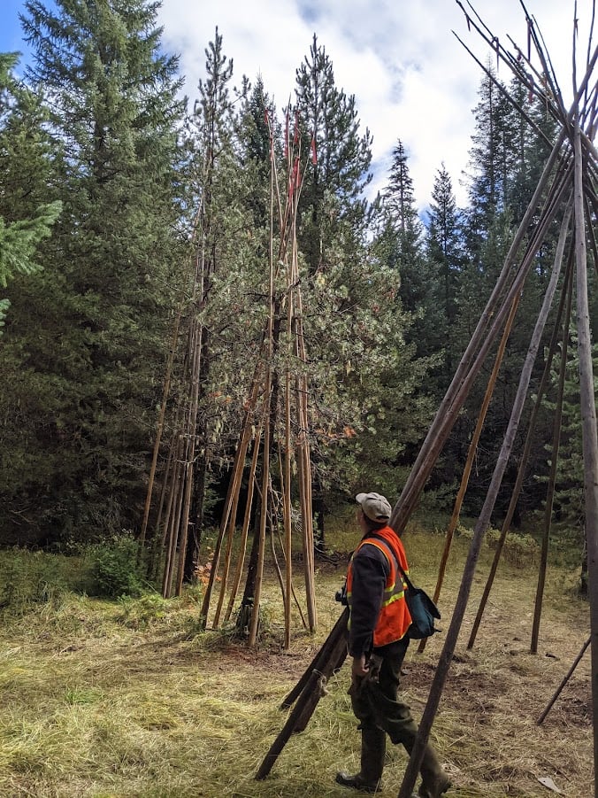 poles stack at Pistol Creek Camp