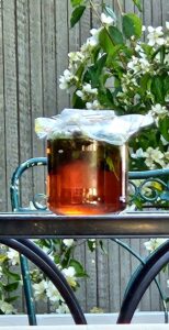 Mint sun tea and blooming mock orange